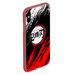 Чехол iPhone XS Max матовый KIMETSU NO YAIBA, цвет: 3D-красный — фото 2