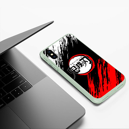 Чехол iPhone XS Max матовый KIMETSU NO YAIBA / 3D-Салатовый – фото 3