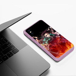 Чехол iPhone XS Max матовый KIMETSU NO YAIBA, цвет: 3D-сиреневый — фото 2