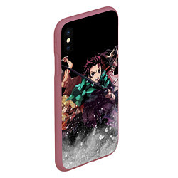 Чехол iPhone XS Max матовый KIMETSU NO YAIBA, цвет: 3D-малиновый — фото 2