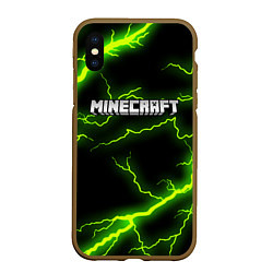 Чехол iPhone XS Max матовый MINECRAFT STORM