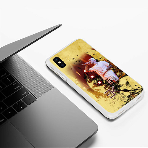 Чехол iPhone XS Max матовый Егор Крид / 3D-Белый – фото 3