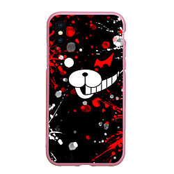 Чехол iPhone XS Max матовый MONOKUMA, цвет: 3D-розовый