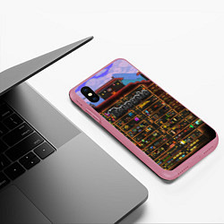 Чехол iPhone XS Max матовый TERRARIA, цвет: 3D-малиновый — фото 2
