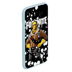 Чехол iPhone XS Max матовый Fortnite, цвет: 3D-голубой — фото 2