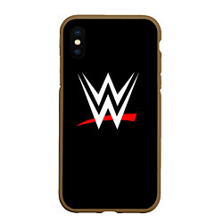 Чехол iPhone XS Max матовый WWE, цвет: 3D-коричневый