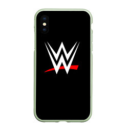 Чехол iPhone XS Max матовый WWE, цвет: 3D-салатовый