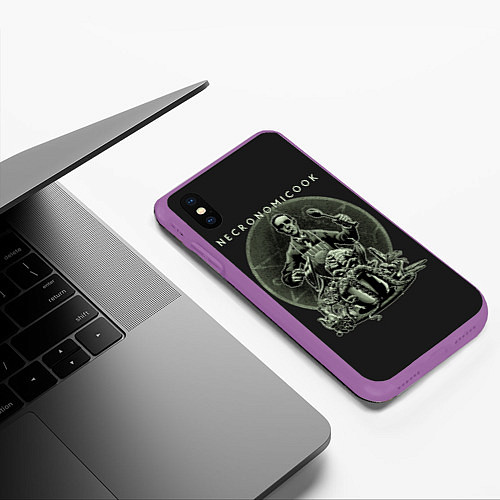 Чехол iPhone XS Max матовый Cthulhu / 3D-Фиолетовый – фото 3