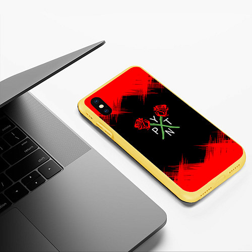 Чехол iPhone XS Max матовый ТИКТОКЕР - PAYTON MOORMEIE / 3D-Желтый – фото 3