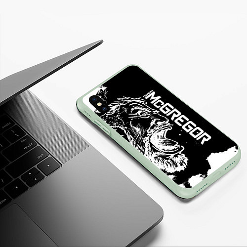 Чехол iPhone XS Max матовый Конор МакГрегор / 3D-Салатовый – фото 3