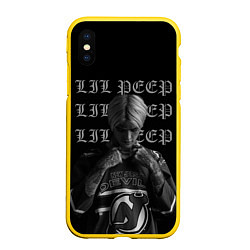 Чехол iPhone XS Max матовый LiL PEEP, цвет: 3D-желтый