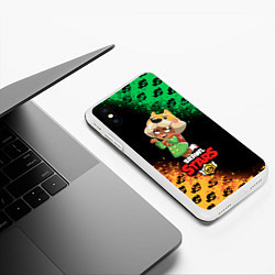 Чехол iPhone XS Max матовый BRAWL STARS NITA, цвет: 3D-белый — фото 2