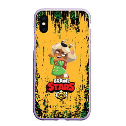 Чехол iPhone XS Max матовый BRAWL STARS NITA, цвет: 3D-светло-сиреневый