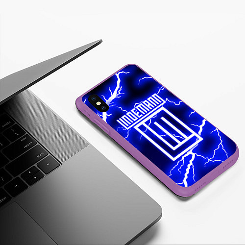 Чехол iPhone XS Max матовый LINDEMANN / 3D-Фиолетовый – фото 3