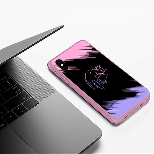 Чехол iPhone XS Max матовый ТИКТОКЕР - PAYTON MOORMEIE / 3D-Розовый – фото 3