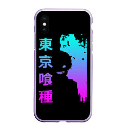 Чехол iPhone XS Max матовый Tokyo Ghoul, цвет: 3D-светло-сиреневый