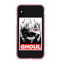 Чехол iPhone XS Max матовый Tokyo Ghoul, цвет: 3D-розовый