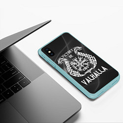 Чехол iPhone XS Max матовый Valhalla, цвет: 3D-мятный — фото 2