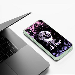 Чехол iPhone XS Max матовый LIL PEEP, цвет: 3D-салатовый — фото 2