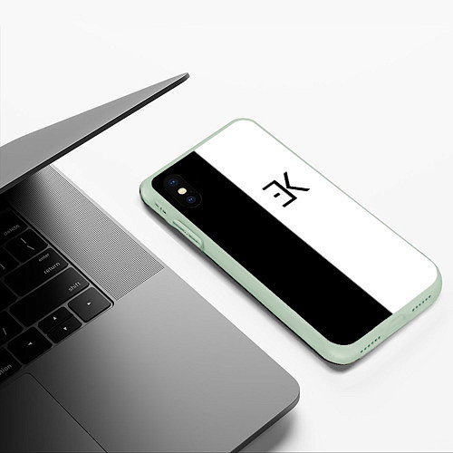 Чехол iPhone XS Max матовый ЕГОР КРИД / 3D-Салатовый – фото 3