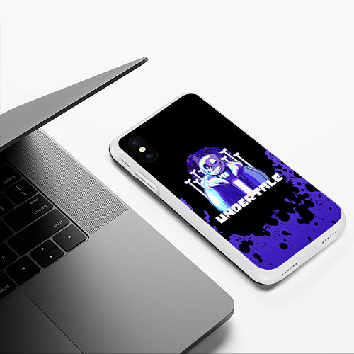 Чехол iPhone XS Max матовый UNDERTALE / 3D-Белый – фото 3