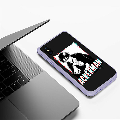 Чехол iPhone XS Max матовый Ackerman / 3D-Светло-сиреневый – фото 3