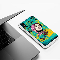 Чехол iPhone XS Max матовый Lil Peep, цвет: 3D-белый — фото 2