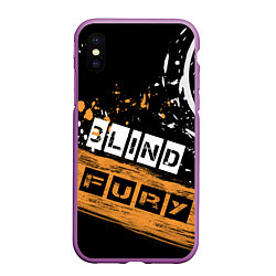 Чехол iPhone XS Max матовый BLIND FURY, цвет: 3D-фиолетовый