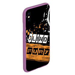 Чехол iPhone XS Max матовый BLIND FURY, цвет: 3D-фиолетовый — фото 2