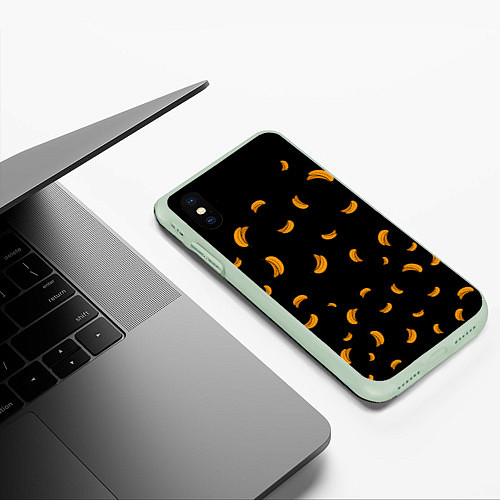 Чехол iPhone XS Max матовый Банана / 3D-Салатовый – фото 3