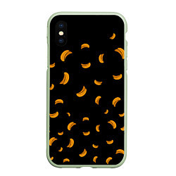 Чехол iPhone XS Max матовый Банана, цвет: 3D-салатовый