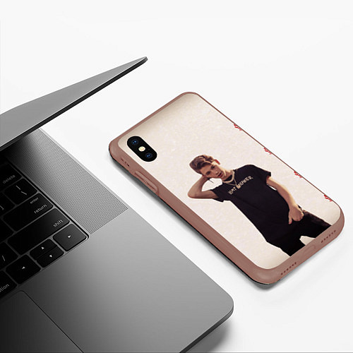 Чехол iPhone XS Max матовый ТИКТОКЕР - PAYTON MOORMEIE / 3D-Коричневый – фото 3