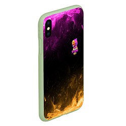 Чехол iPhone XS Max матовый Бравл Старс, цвет: 3D-салатовый — фото 2