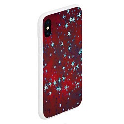 Чехол iPhone XS Max матовый Звезды, цвет: 3D-белый — фото 2