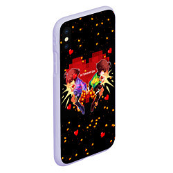 Чехол iPhone XS Max матовый UNDERTALE, цвет: 3D-светло-сиреневый — фото 2