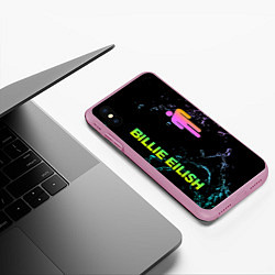Чехол iPhone XS Max матовый BILLIE EILISH, цвет: 3D-розовый — фото 2
