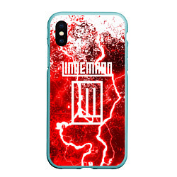 Чехол iPhone XS Max матовый LINDEMANN, цвет: 3D-мятный