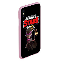 Чехол iPhone XS Max матовый Мортис Brawl Stars, цвет: 3D-розовый — фото 2