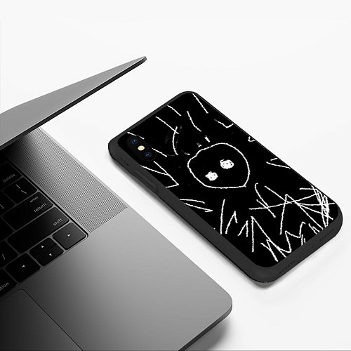 Чехол iPhone XS Max матовый Schizophrenia / 3D-Черный – фото 3