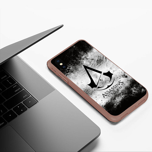 Чехол iPhone XS Max матовый Assassin’s Creed / 3D-Коричневый – фото 3