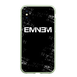 Чехол iPhone XS Max матовый EMINEM, цвет: 3D-салатовый