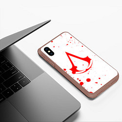 Чехол iPhone XS Max матовый Assassin’s Creed, цвет: 3D-коричневый — фото 2