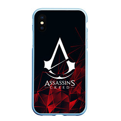 Чехол iPhone XS Max матовый ASSASSINS CREED, цвет: 3D-голубой