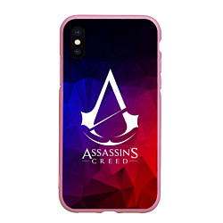 Чехол iPhone XS Max матовый ASSASSINS CREED, цвет: 3D-розовый