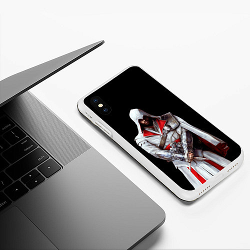 Чехол iPhone XS Max матовый Assassin’s Creed / 3D-Белый – фото 3