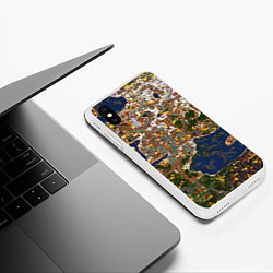 Чехол iPhone XS Max матовый Герои 3 Карта, цвет: 3D-белый — фото 2
