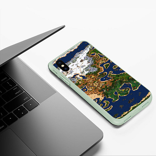 Чехол iPhone XS Max матовый HEROES 3 КАРТА / 3D-Салатовый – фото 3