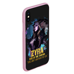 Чехол iPhone XS Max матовый Zyra, цвет: 3D-розовый — фото 2