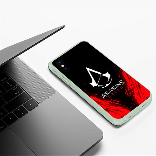 Чехол iPhone XS Max матовый Assassin’s Creed / 3D-Салатовый – фото 3