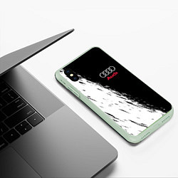 Чехол iPhone XS Max матовый AUDI, цвет: 3D-салатовый — фото 2